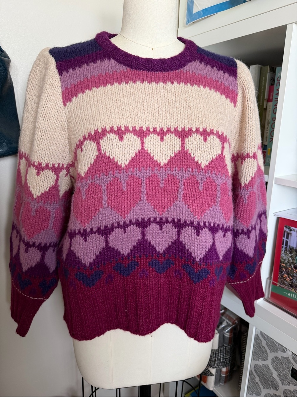 LoveShack Fancy Heart Sweater size small